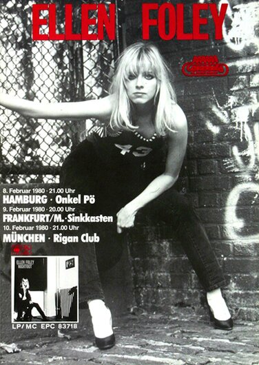 Ellen Foley - Nightout, Tour 1980 - Konzertplakat