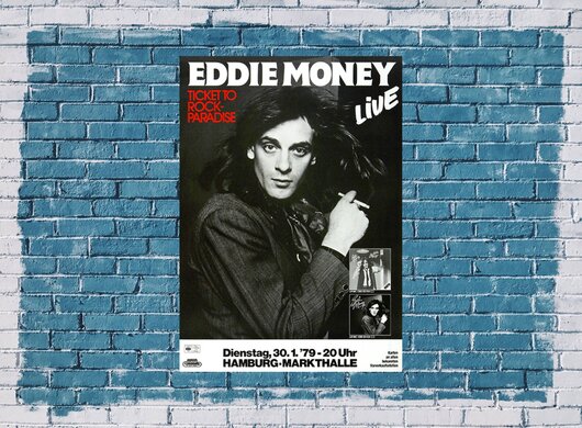 Eddie Money - Ticket To Paradise, Hamburg 1979 - Konzertplakat