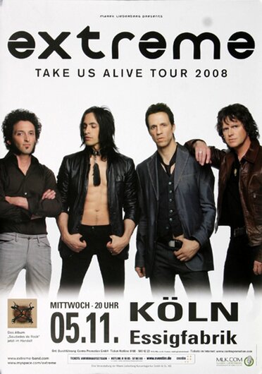Extreme - Take As Alive, Köln 2008 - Konzertplakat