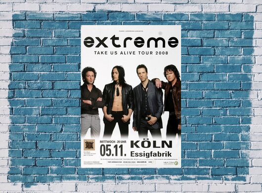 Extreme - Take As Alive, Köln 2008 - Konzertplakat