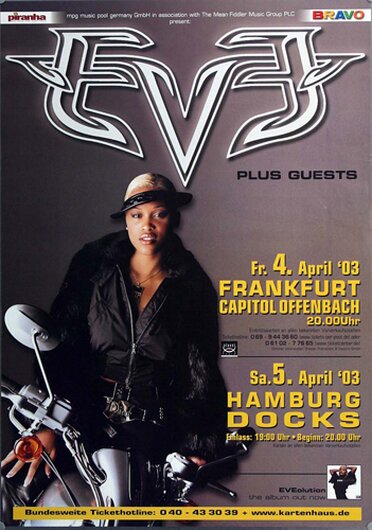 Eve - Olution, Frankfurt & Hamburg 2003 - Konzertplakat