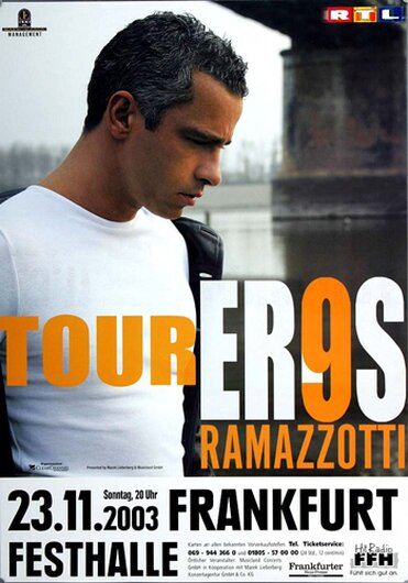 Eros Ramazzotti - 9 Live, Frankfurt 2003 - Konzertplakat