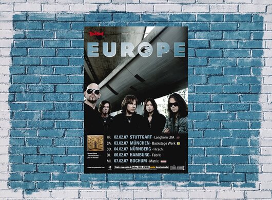 Europe - Secret Society, Tour 2007 - Konzertplakat