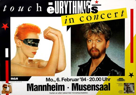 Eurythmics - Sweet Dreams, Mannheim 1984 - Konzertplakat
