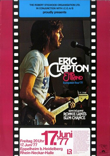 Eric Clapton - Slowhand, Heidelberg 1977 - Konzertplakat
