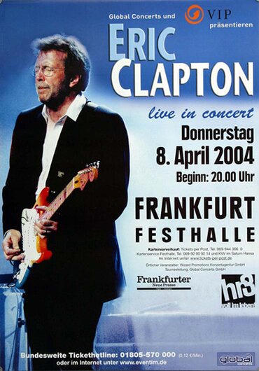 Eric Clapton - Back Home, Frankfurt 2004 - Konzertplakat