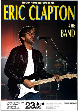 Eric Clapton - Rush, Dortmund 1992 - Konzertplakat