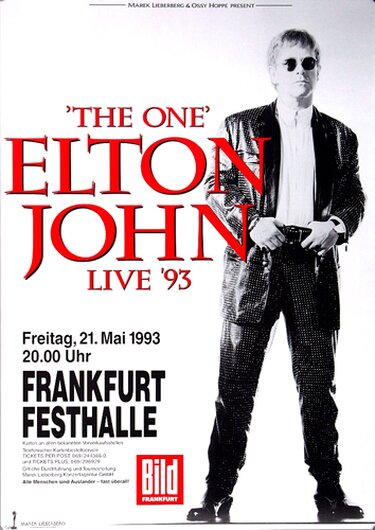 Elton John - LIVE, Frankfurt 1993 - Konzertplakat