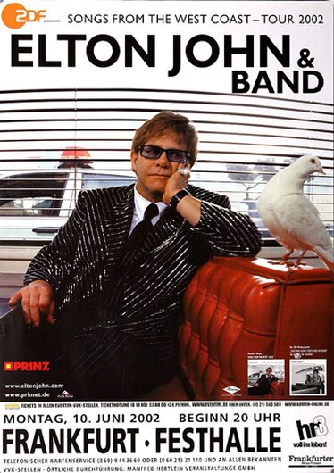 Elton John - West Coast, Frankfurt 2002 - Konzertplakat