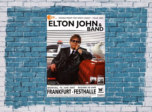 Elton John - West Coast, Frankfurt 2002 - Konzertplakat
