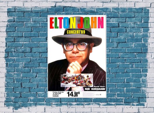 Elton John - Sleeping With The Past, Frankfurt 1989 - Konzertplakat