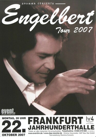 Engelbert - The Winding Road, Frankfurt 2007 - Konzertplakat