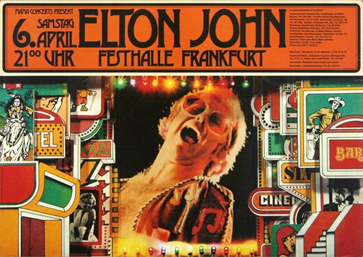 Elton John - Caribou,  1974 - Konzertplakat