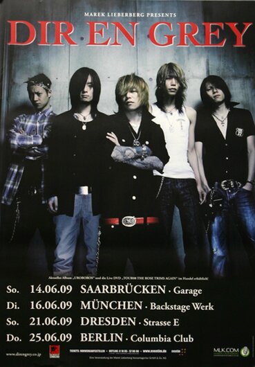 Dir En Grey - Average Blasphemy, Tour 2009 - Konzertplakat