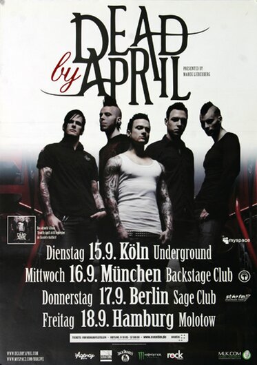 Dead By April - What Can I Say, Tour 2009 - Konzertplakat