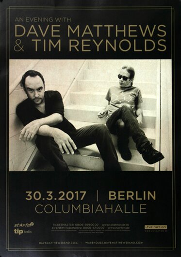 Dave Matthews & Tim Reynolds - Summer , Berlin 2017 - Konzertplakat