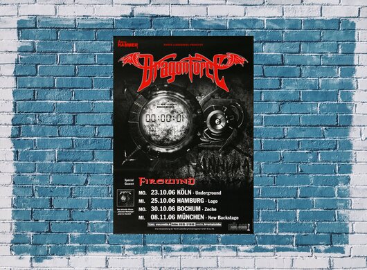 DragonForce - Inhuman Rampage, Tour 2006 - Konzertplakat