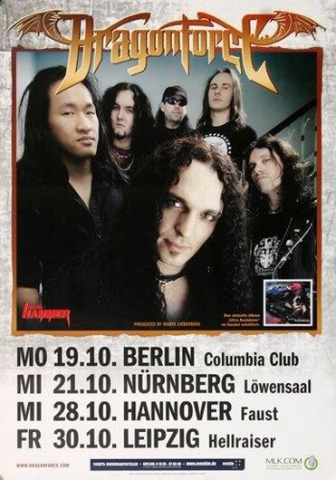 DragonForce - Heroes Of Our Time, Tour 2009 - Konzertplakat