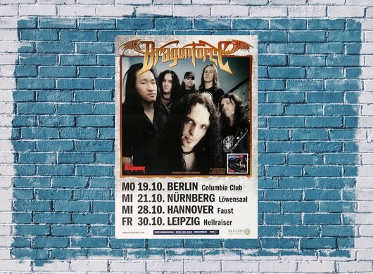 DragonForce - Heroes Of Our Time, Tour 2009 - Konzertplakat
