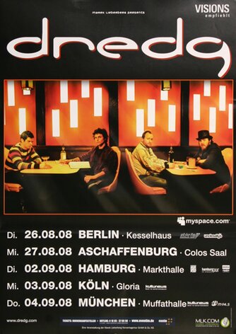 dredg - The Concert, Tour 2008 - Konzertplakat