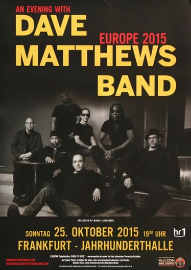 Dave Matthews Band - In Europe , Frankfurt 2015 - Konzertplakat