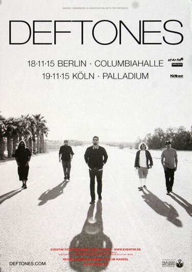 Deftones - Swerve City, Berlin & Köln 2015 - Konzertplakat