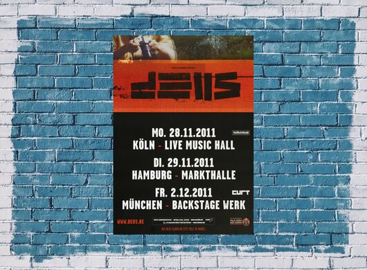 deus - Keep You Close, Tour 2011 - Konzertplakat