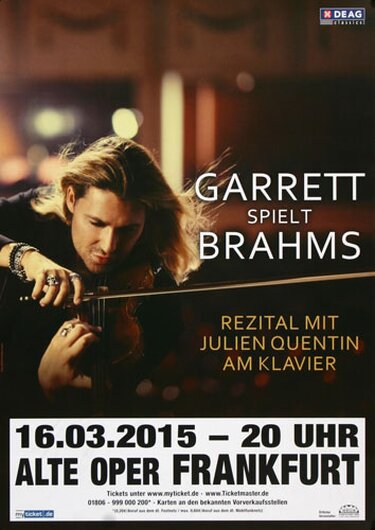 David Garrett - Explosive, Frankfurt 2015 - Konzertplakat