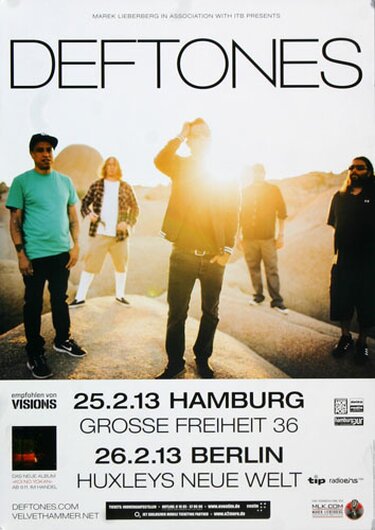 Deftones - Koi No Yokan, Hamburg & Berlin 2013 - Konzertplakat