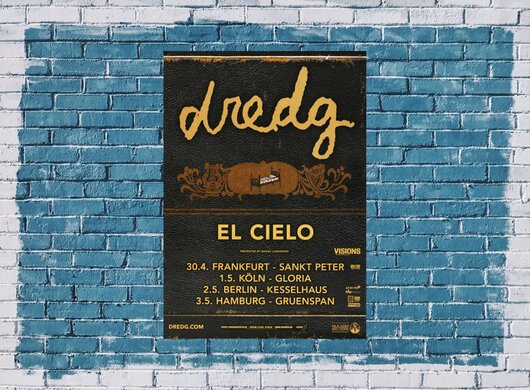 dredg - El Cielo , FRA Tour 2014 - Konzertplakat