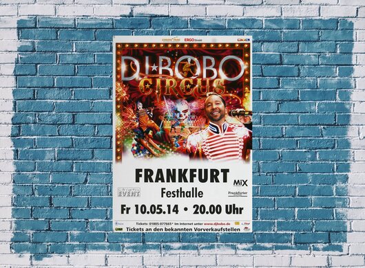 DJ Bobo - Circus, Frankfurt 2014 - Konzertplakat