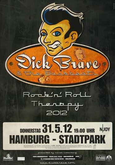 Dick Brave - Stadtpark, Hamburg 2012 - Konzertplakat