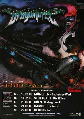DragonForce - Ultra Beatdown, Tour 2009 - Konzertplakat