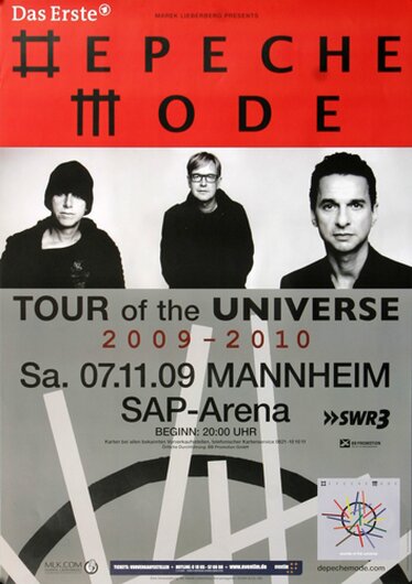 Depeche Mode - Mannheim, Mannheim 2009 - Konzertplakat
