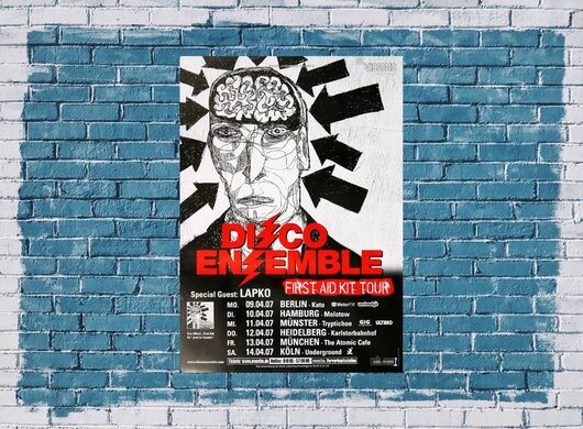 Disco Ensemble - First Aid Kid, Tour 2007 - Konzertplakat