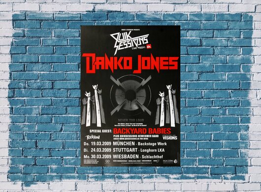 Danko Jones - Life Loud, Tour 2009 - Konzertplakat