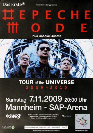 Depeche Mode - Universe, Mannheim 2009 - Konzertplakat
