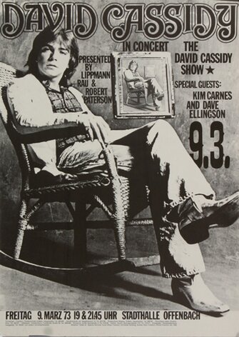 David Cassidy - With Kim Carnes, Tour 1973 - Konzertplakat