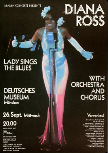 Diana Ross - Lady Sings The Blues, Offenbach  1973 - Konzertplakat