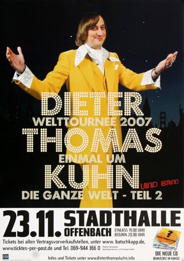 Dieter Thomas Kuhn - Welttournee, Offenbach  2007 - Konzertplakat