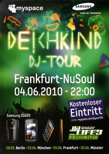 Deichkind - DJ Tour, Frankfurt 2010 - Konzertplakat