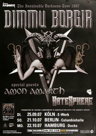 Dimmu Borgir - In Sorte Diaboli, Tour 2007 - Konzertplakat