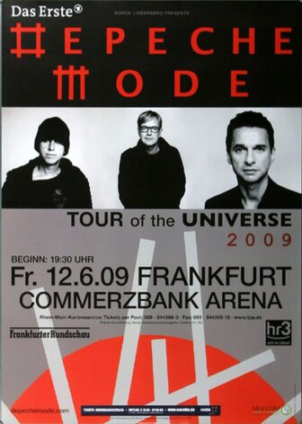 Depeche Mode - Frankfurt, Frankfurt 2009 - Konzertplakat