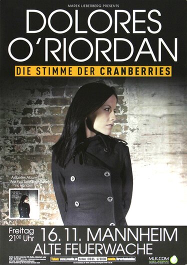 Dolores O`Riordan - Are You Listening, Mannheim 2007 - Konzertplakat