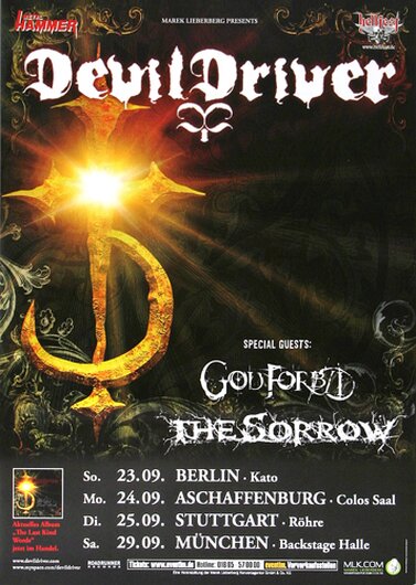 DevilDrivers - Last Kind Words, Tour 2007 - Konzertplakat