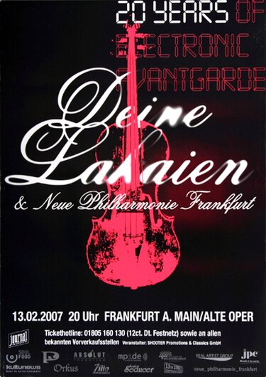 Deine Lakaien - 20 Years, Frankfurt 2007 - Konzertplakat