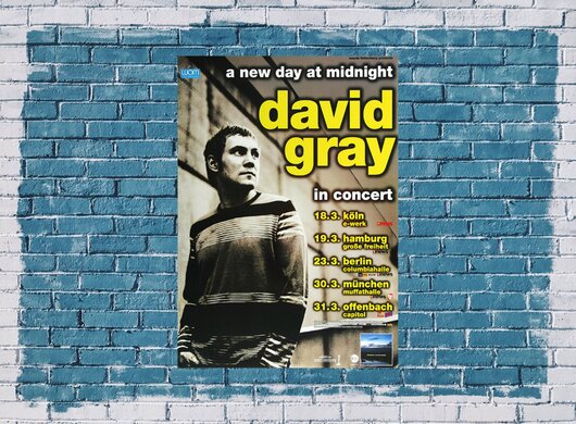 David Gray - A New Day At, Tour 2002 - Konzertplakat