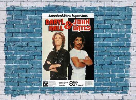 Daryl Hall & John Oates - Rich Girl, Offenbach & Frankfurt 1977 - Konzertplakat