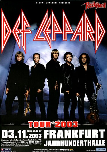 Def Leppard - In The Round, Frankfurt 2003 - Konzertplakat