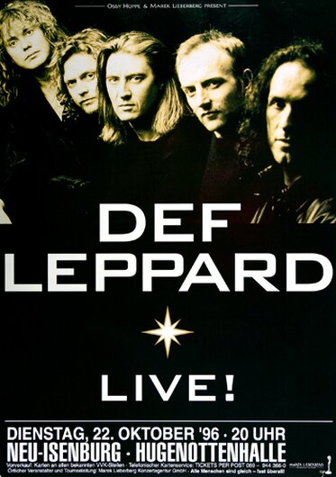 Def Leppard - Live !, Neu Isenburg 1996 - Konzertplakat